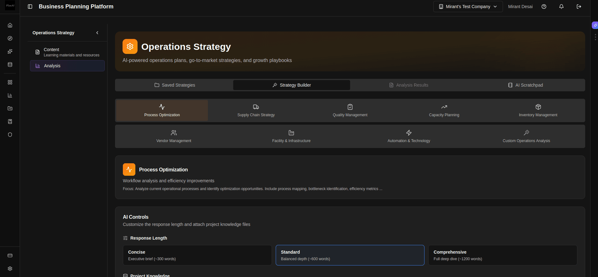 PlanAI for Individuals - New App Layout