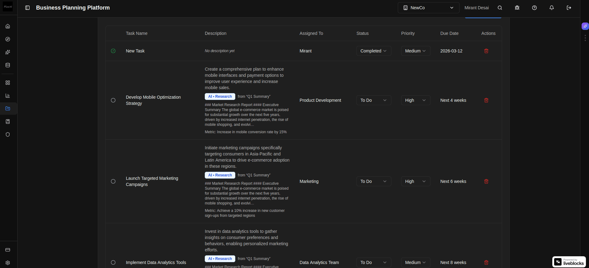 PlanAI Collaborative Planning Interface