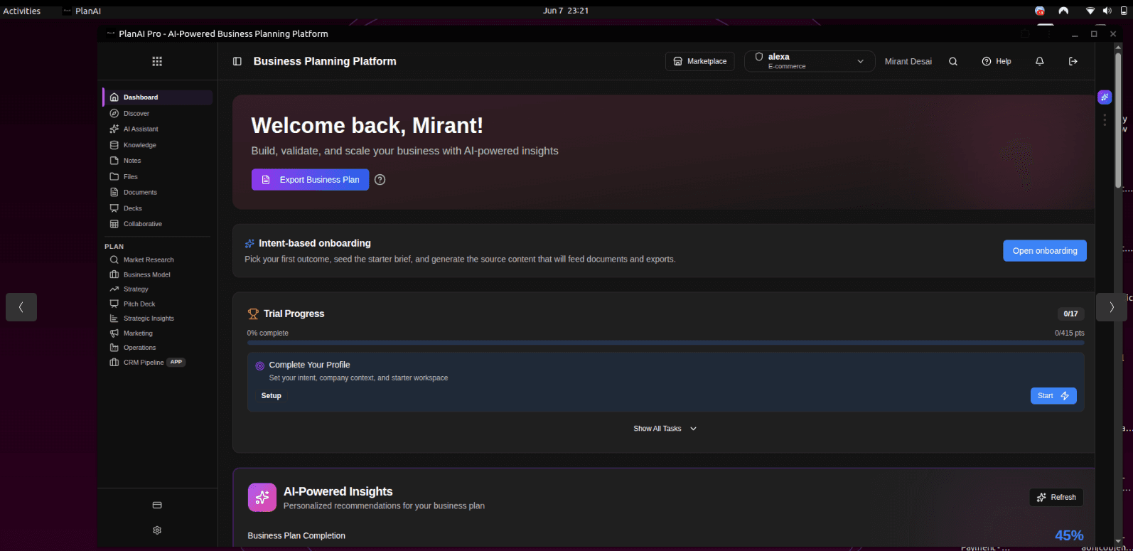 PlanAI Desktop Application